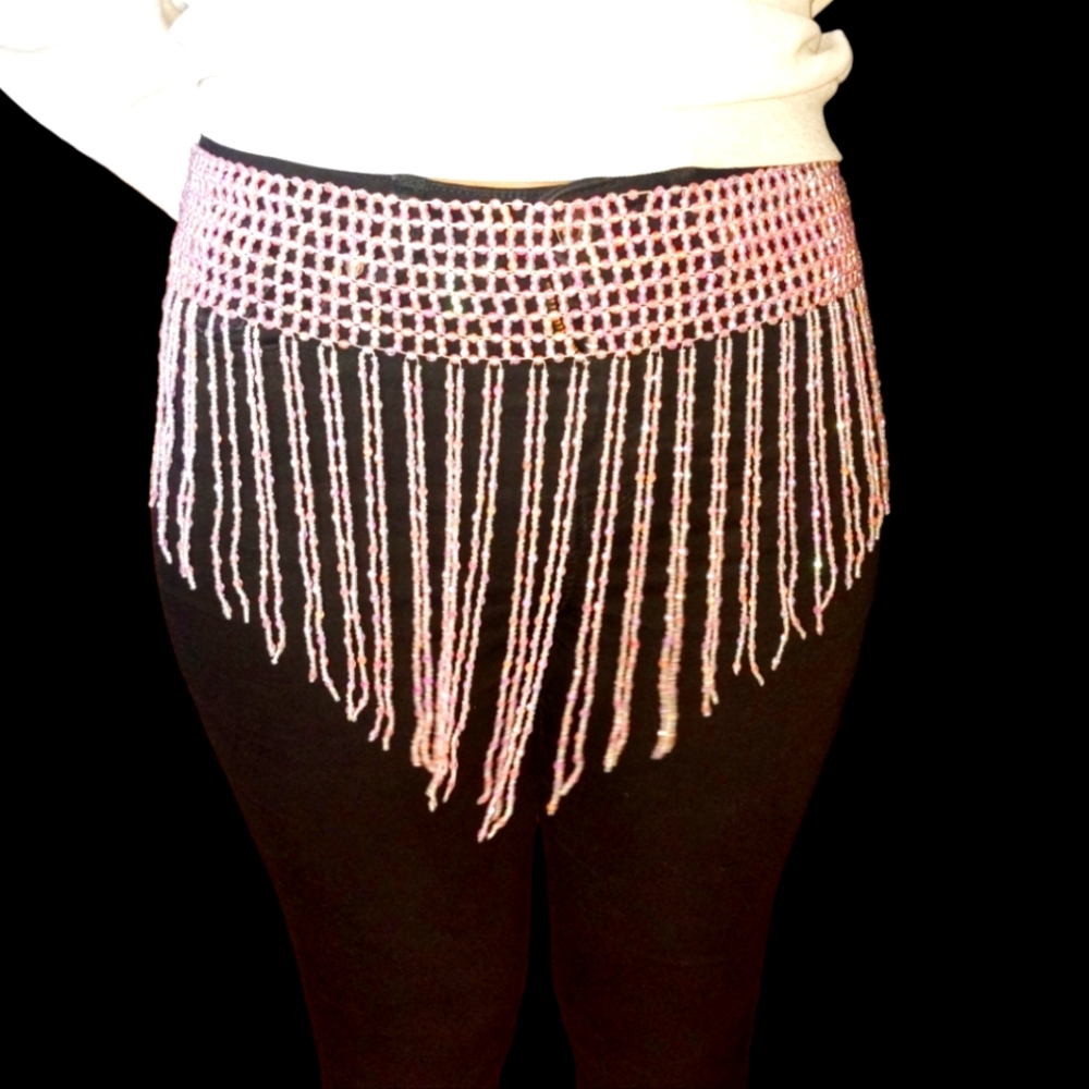 ❤️ Pink Beaded Belly Dancing Belt NEW 2 Available